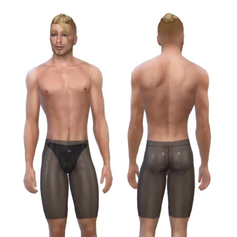 Latex M Cycling Shorts with codpiece