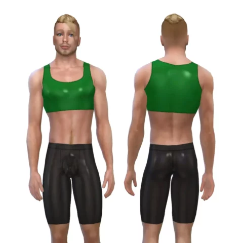 Latex M Top 08 Cropped Tank Top