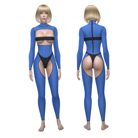 Textile W Suit 02 Nylon Open Crotch And Breast